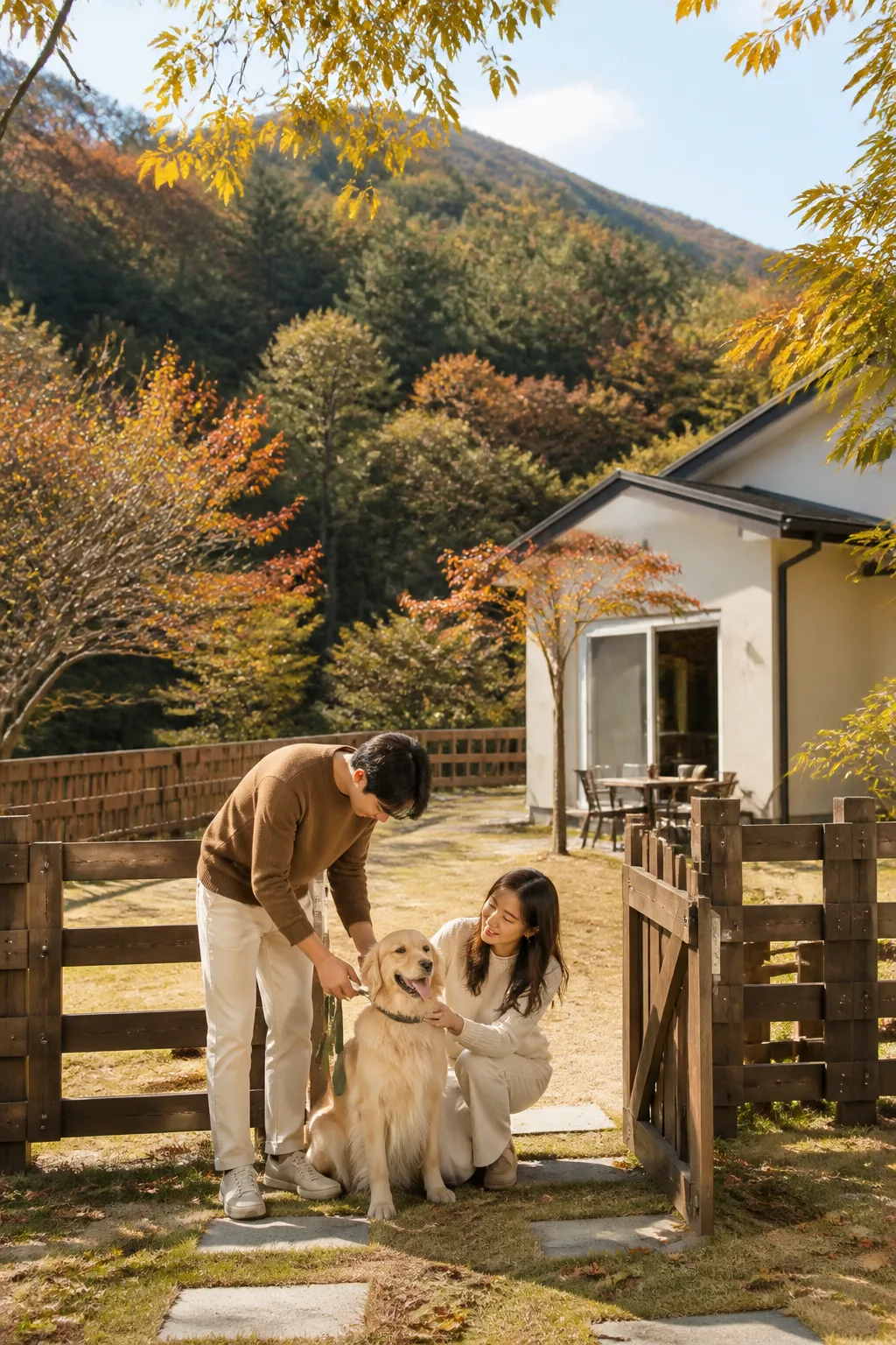가평애견펜션 울타리와 이중문을 확인하며 반려견과 여행하는 보호자